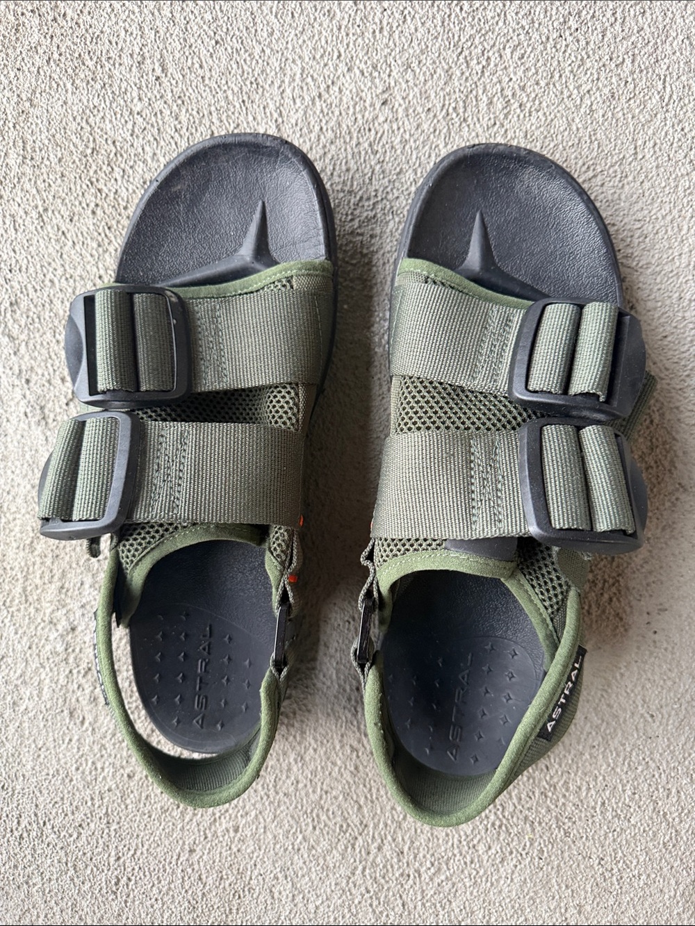 Astral PFD Sandals Olive Green size 8